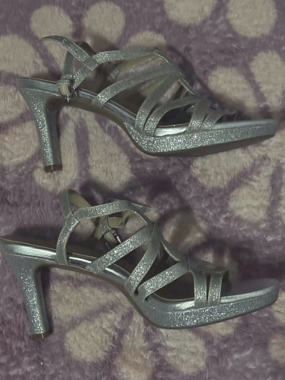 Baylor Dress Sandals (Silver Glitter) - Naturalizer